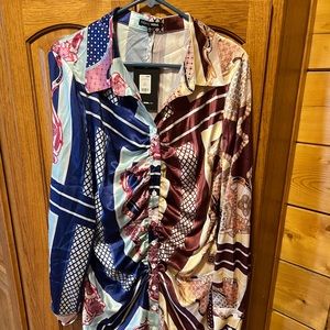 Multi color shirt dress